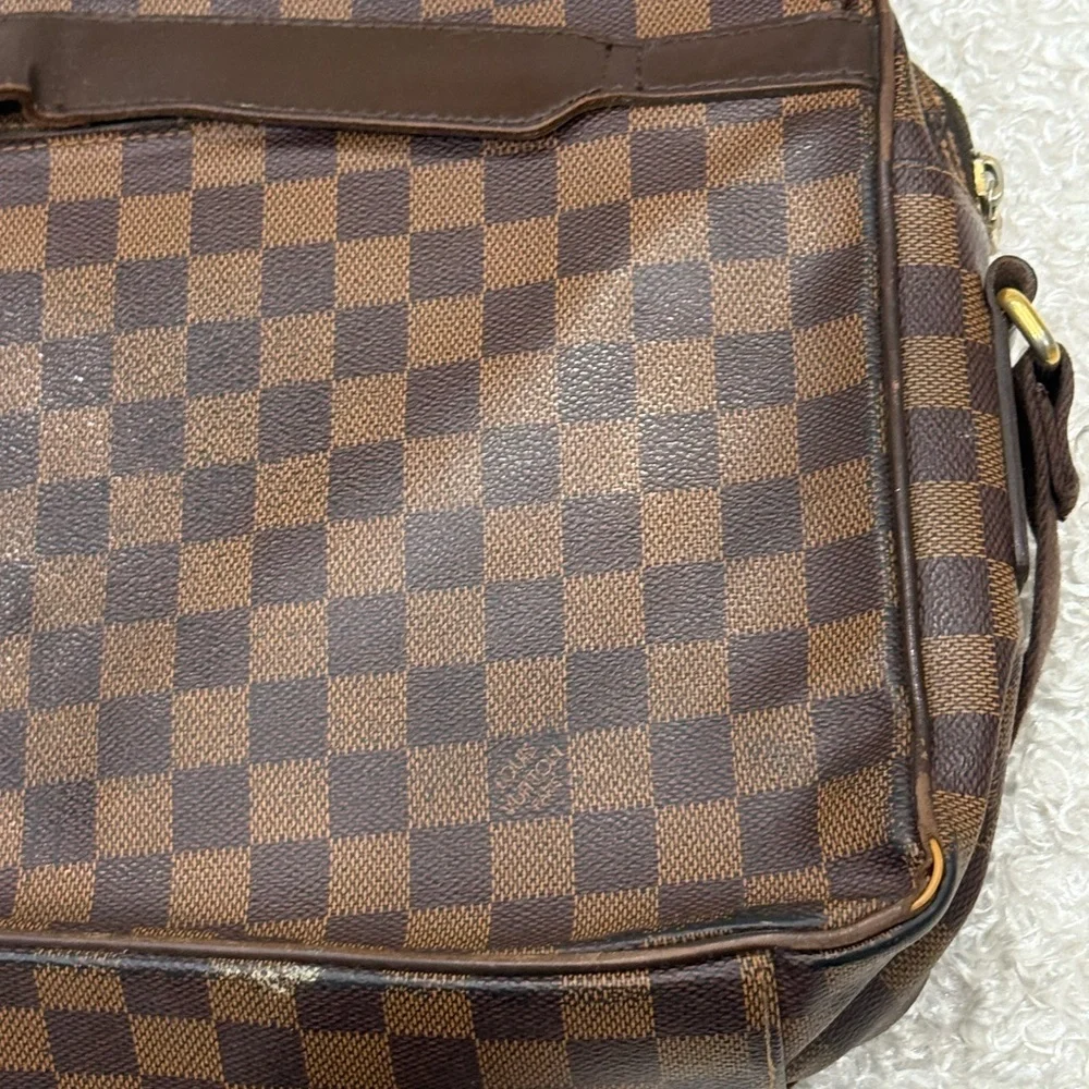 Louis Vuitton Ebene Dark Brown Checkered Messenger Bag